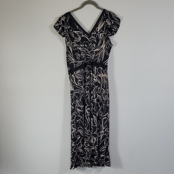NWT Babydoll 100% Silk Midi Dress Y2K Size 12 Black Whimsigoth Flutter Witchy - Picture 10 of 15